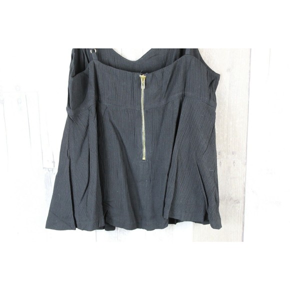New Line and Dot Revolve Gold Back Zipper Blouse Tank Size Small - Picture 6 of 8
